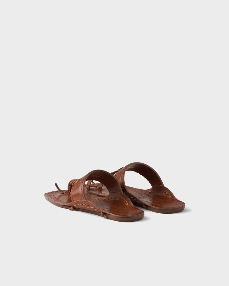 Prada Made in India x Inspired by Kolhapuri Chappal leather sandals 5