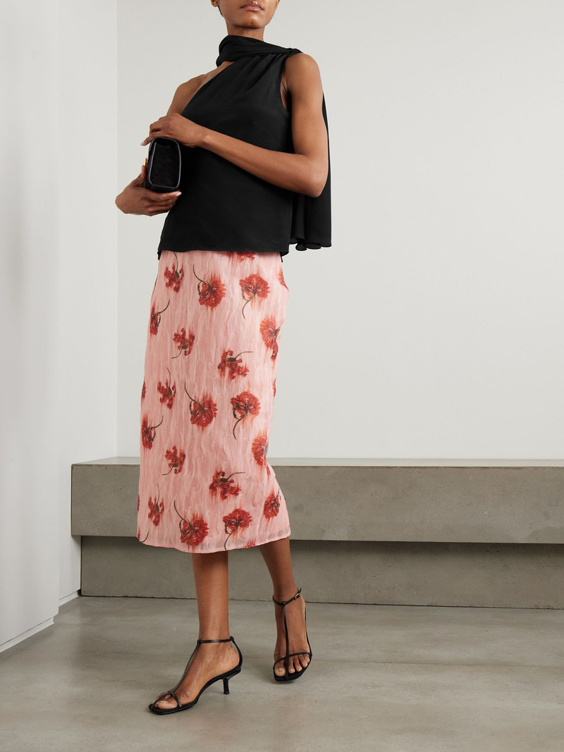 EMILIA WICKSTEAD Rosie tie-detailed silk-chiffon blouse Black outlook