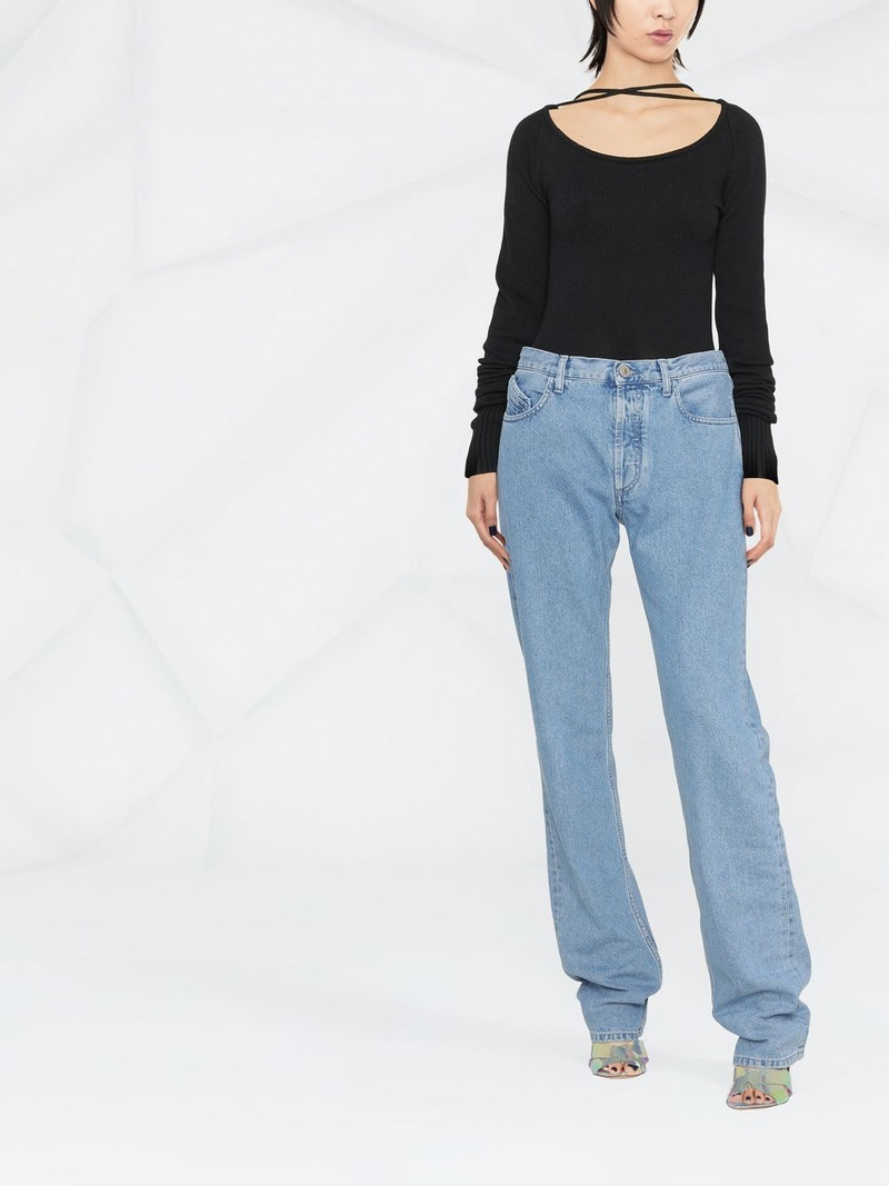 THE ATTICO strap-detail knitted top outlook