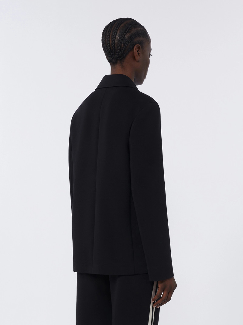 ATOLLO Single-breasted scuba jersey jacket - BLACK 4