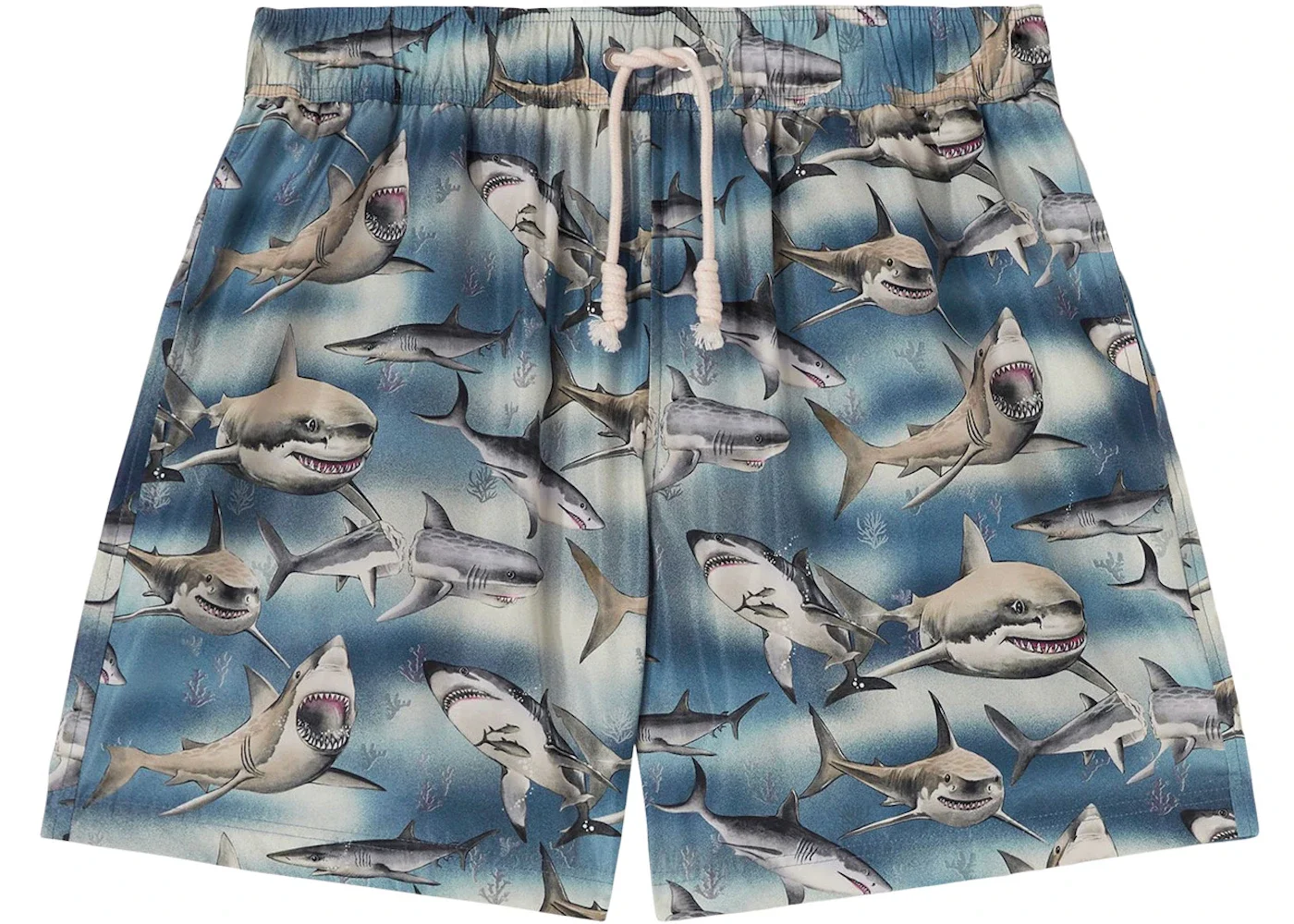 Palm Angels Sharks Swim Shorts Blue/Black/Multi - 1