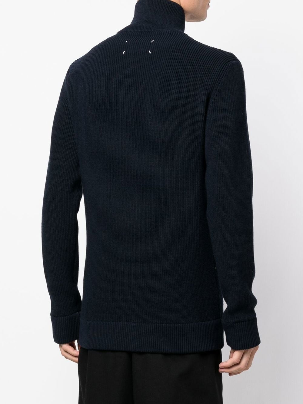 ribbed zip-up cardigan - 4