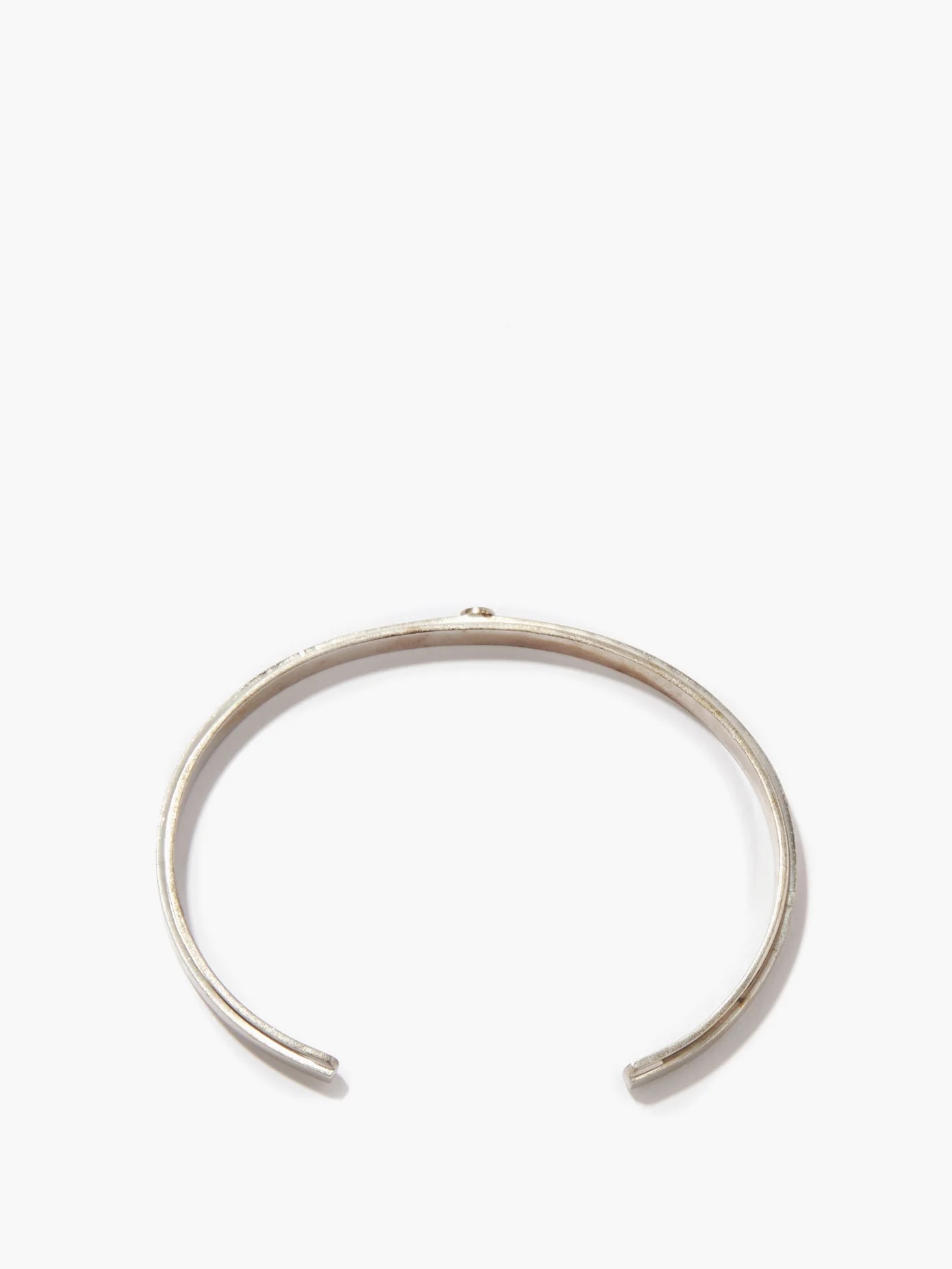 Number-debossed sterling silver bracelet - 5