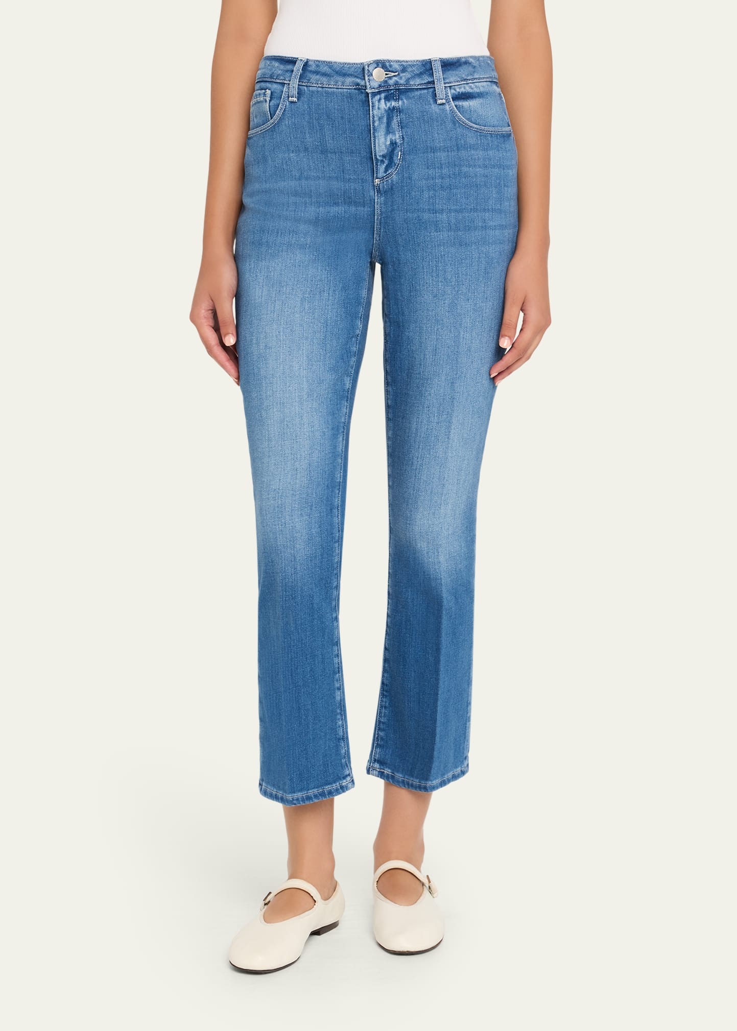 Tati High-Rise Crop Micro Bootcut Jeans - 4