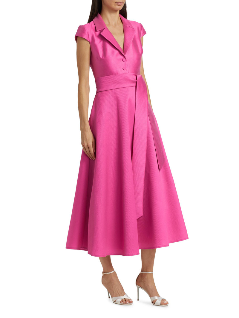 Women's Pebble Gazar Sash-Waist Cocktail Dress - Watermelon 4