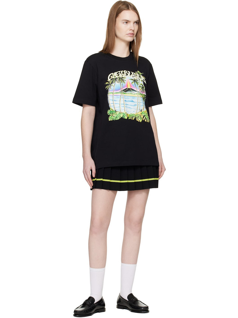 CASABLANCA Black Volcano Short Sleeve T‑shirt outlook