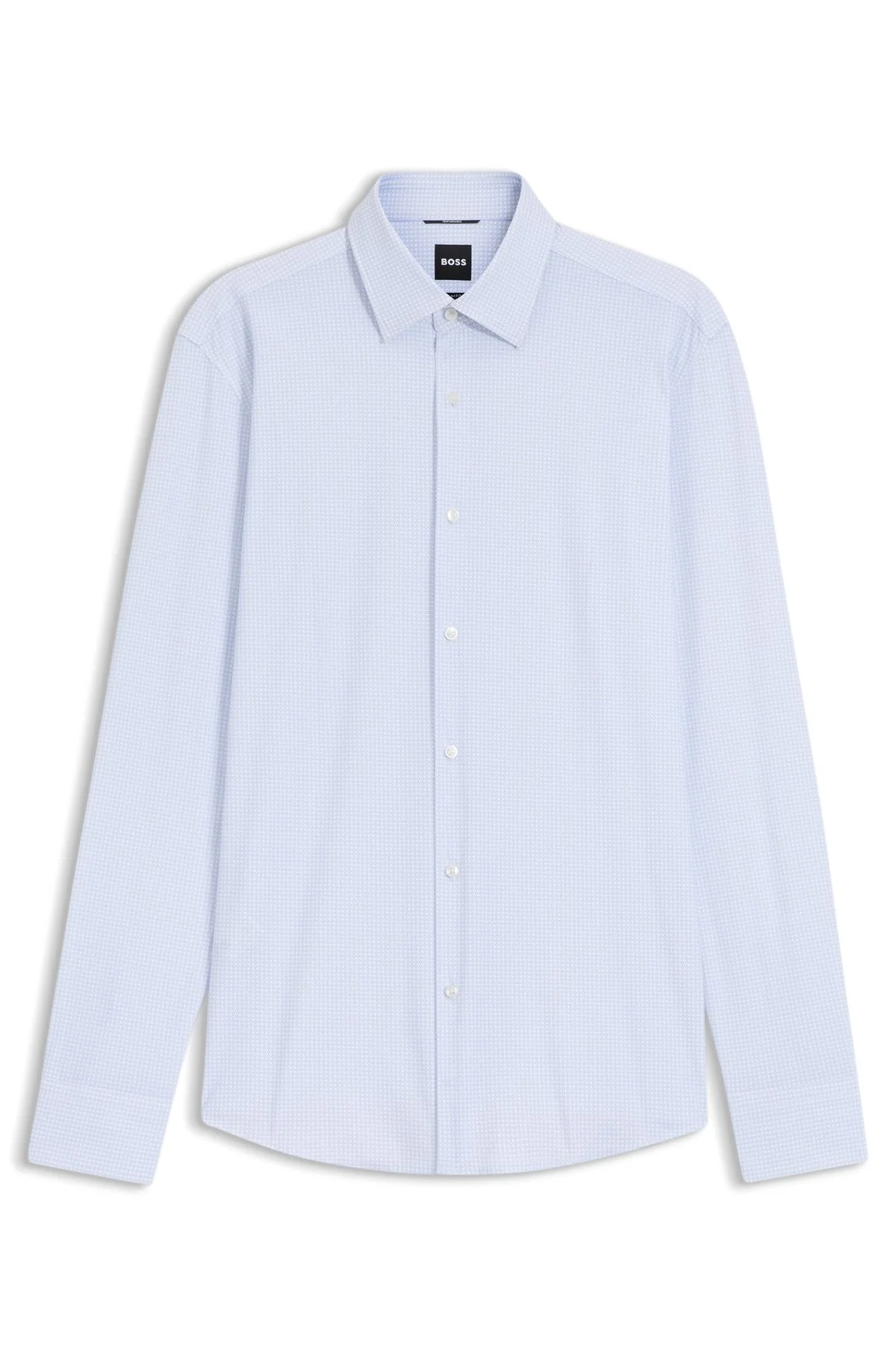 PRINTED SLIM-FIT SHIRT IN PERFORMANCE-STRETCH JERSEY - 1