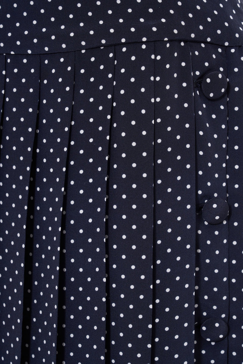 POLKA DOT SILK PLEATED SKIRT 3