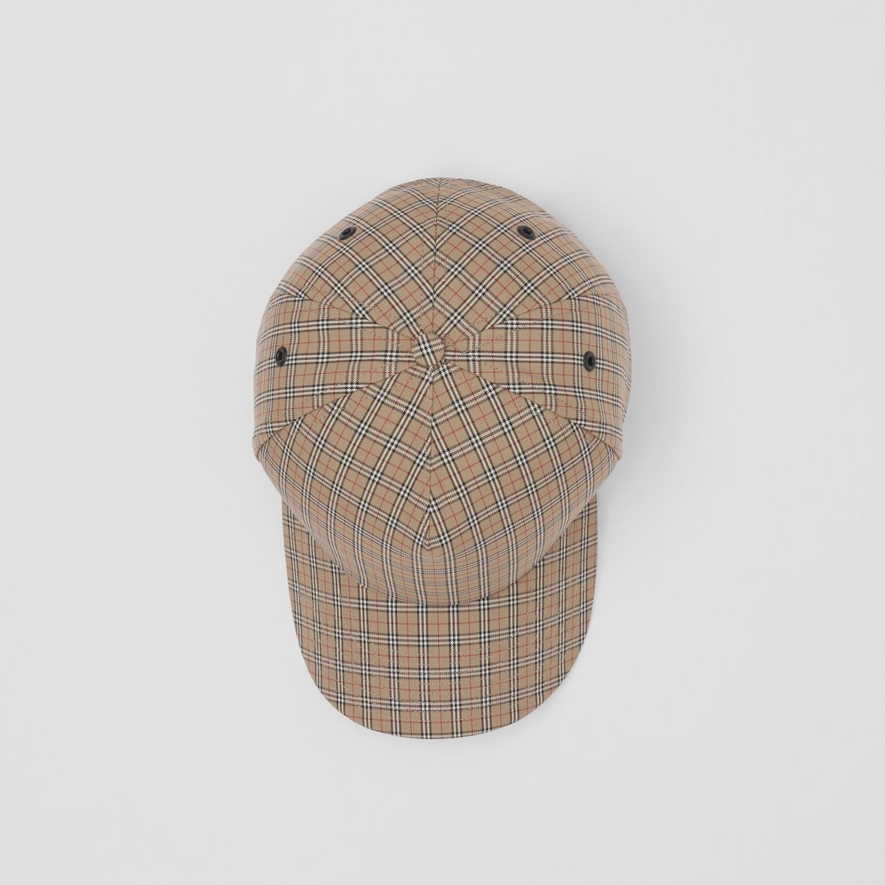 Microcheck Cotton Blend Cap - 5