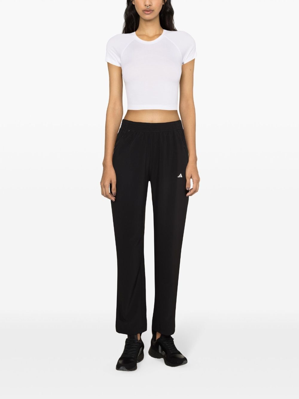 trefoil-logo tapered trousers - 2