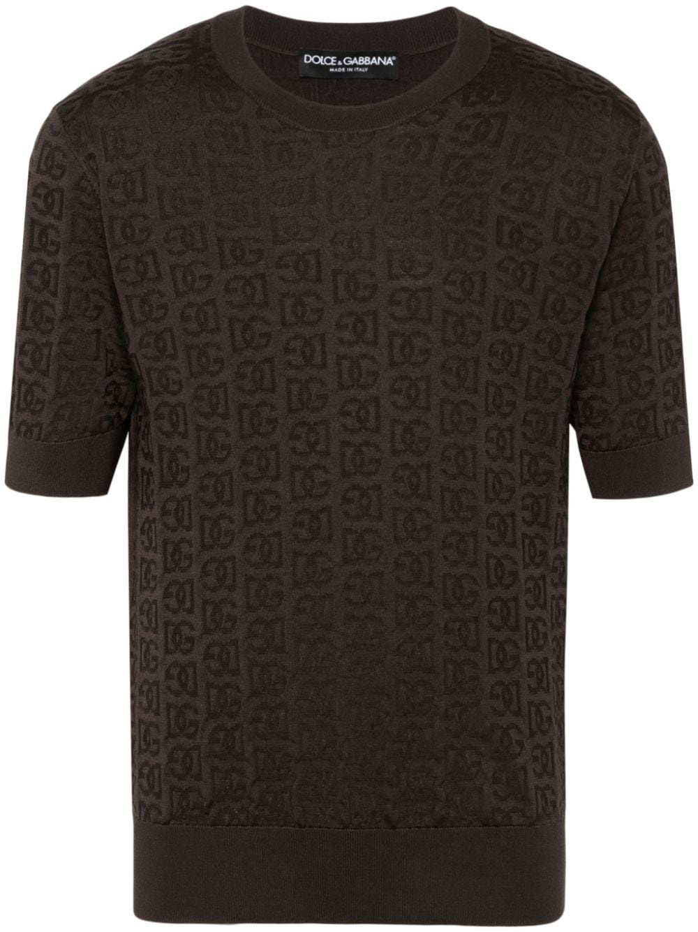 monogram-jacquard T-shirt - 1