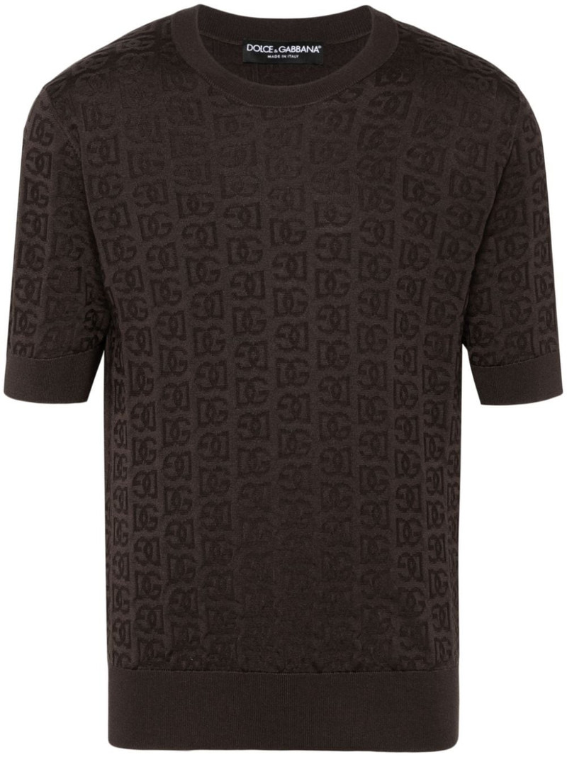 monogram-jacquard T-shirt 1