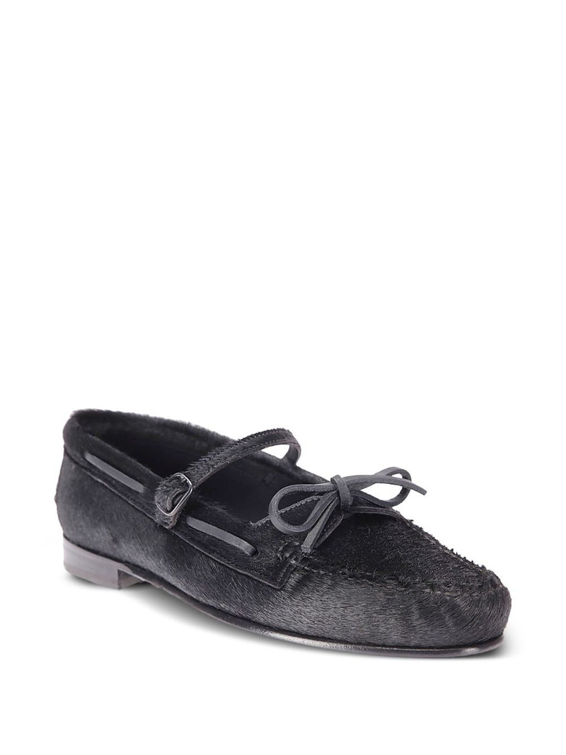 HEREU Lorea calf-hair flat pumps outlook
