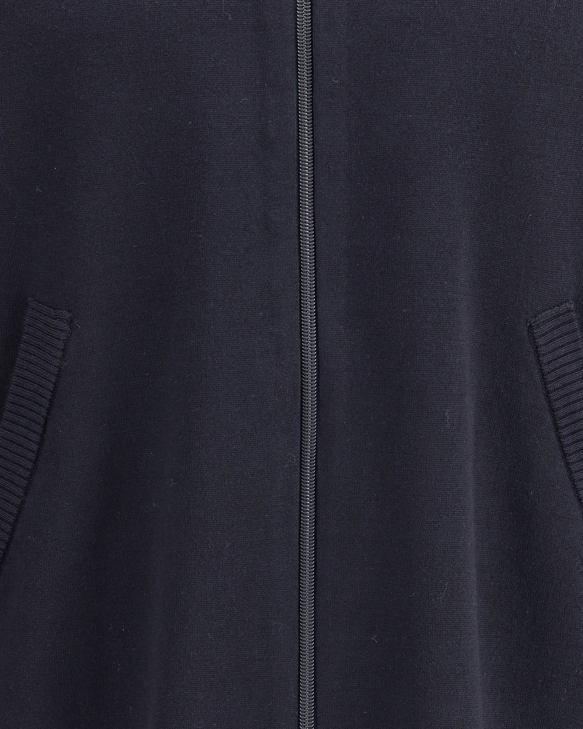Double Face Full Zip Up Cardigan In Meri - 3
