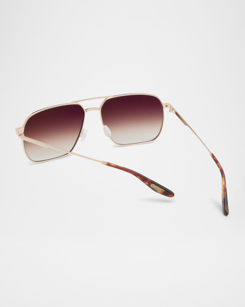 BARTON PERREIRA Men's Royale Titanium Aviator Sunglasses outlook