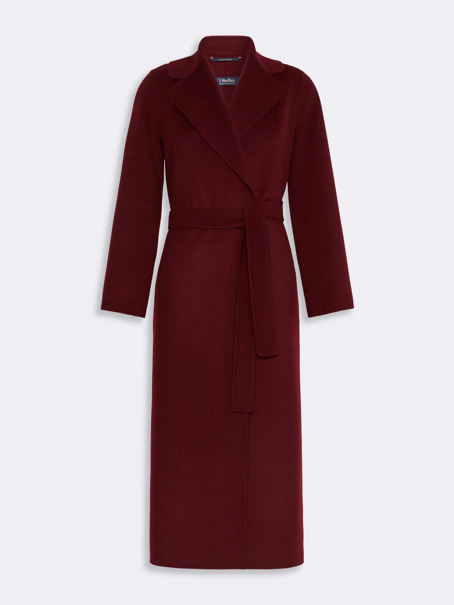 POLDO Wool broadcloth robe coat - BORDEAUX - 1