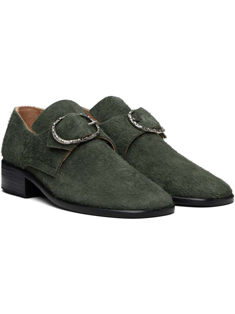 Green Suede Pope Loafers 4