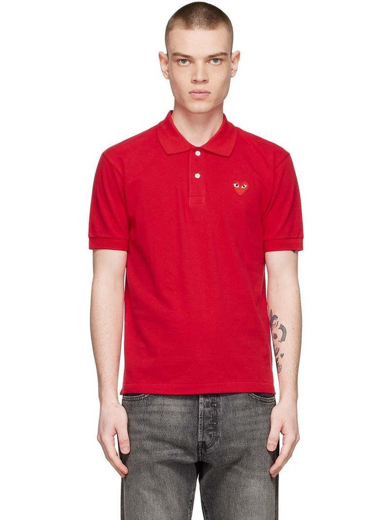 Red Cotton Polo - 1
