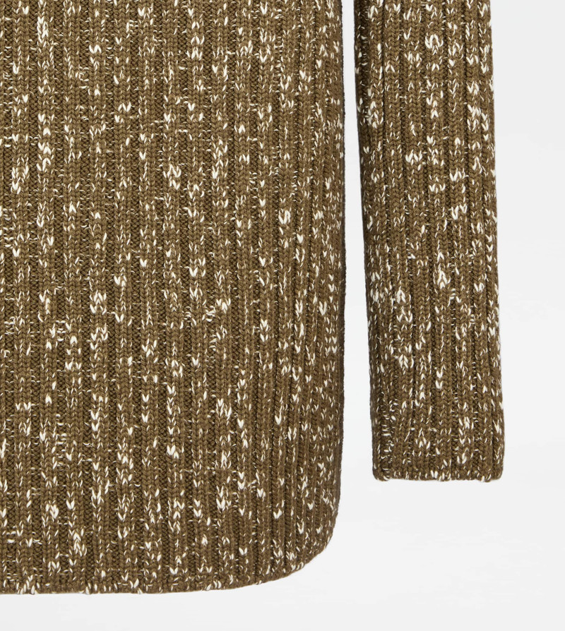 PULLOVER IN MOULINÉ KNIT - GREEN 7