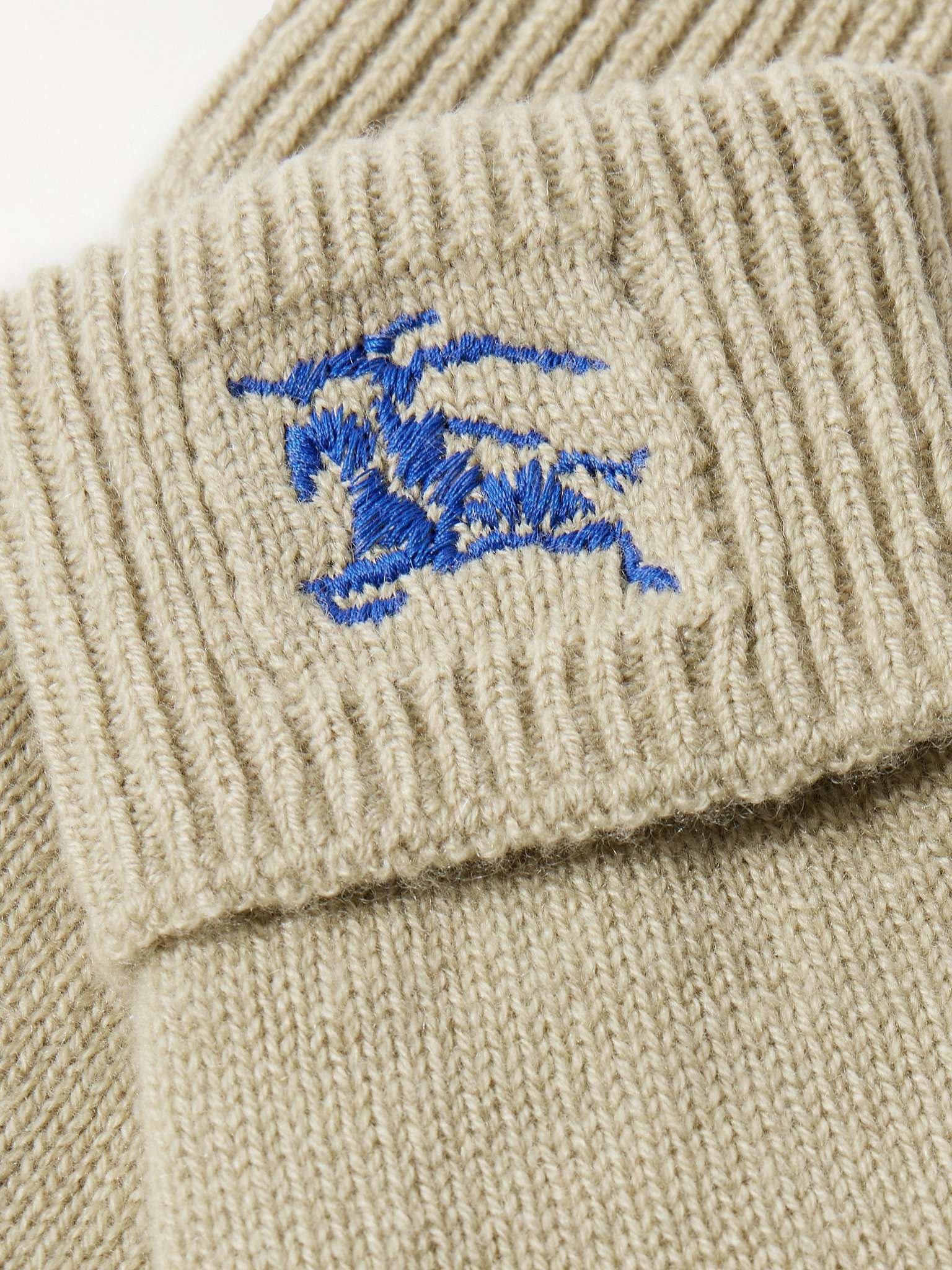 Logo-Embroidered Cashmere-Blend Gloves - 2