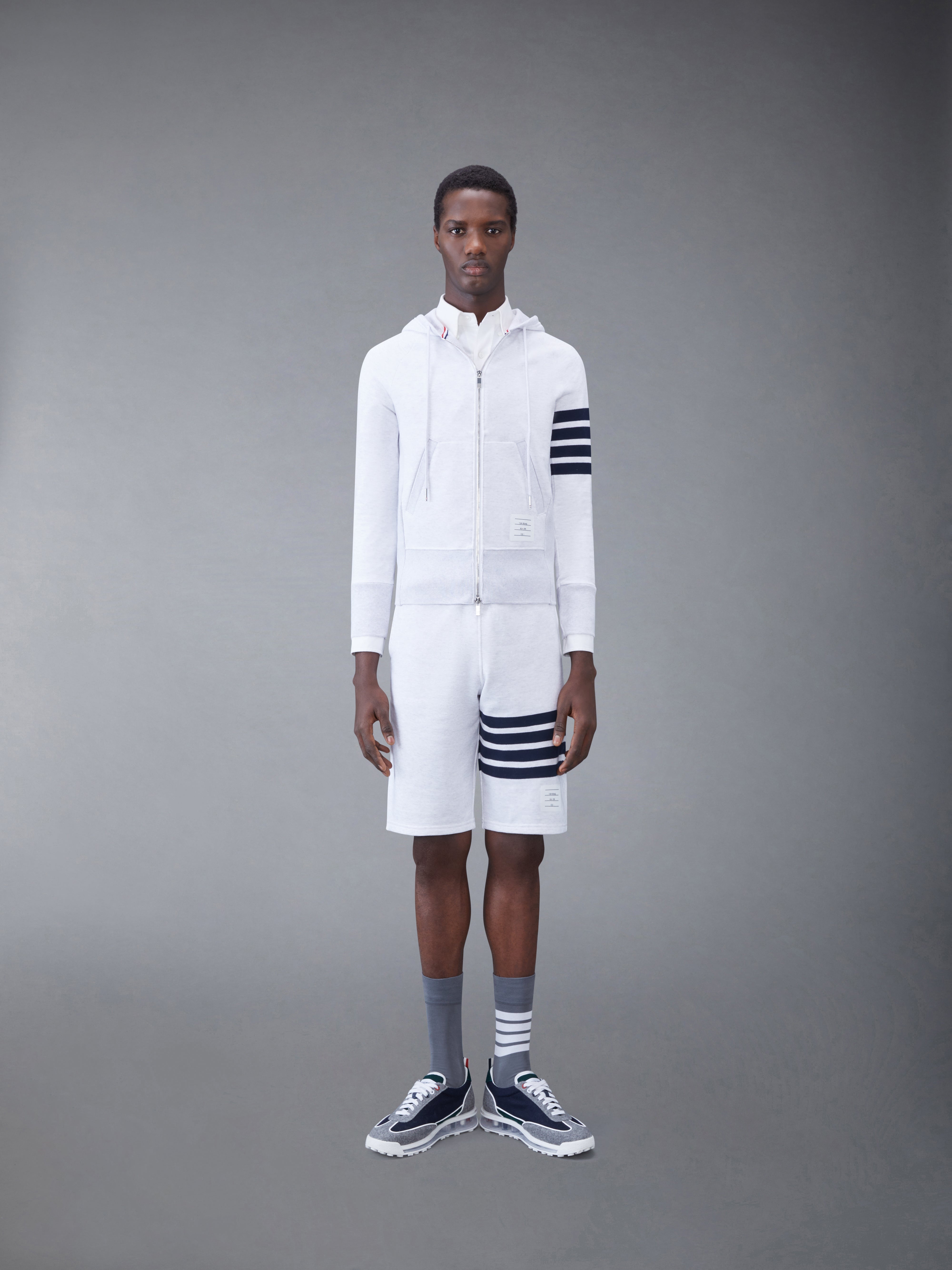 CLASSIC LOOPBACK 4-BAR ZIP HOODIE - 3