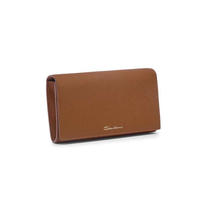 Light brown tumbled leather crossbody bag 5