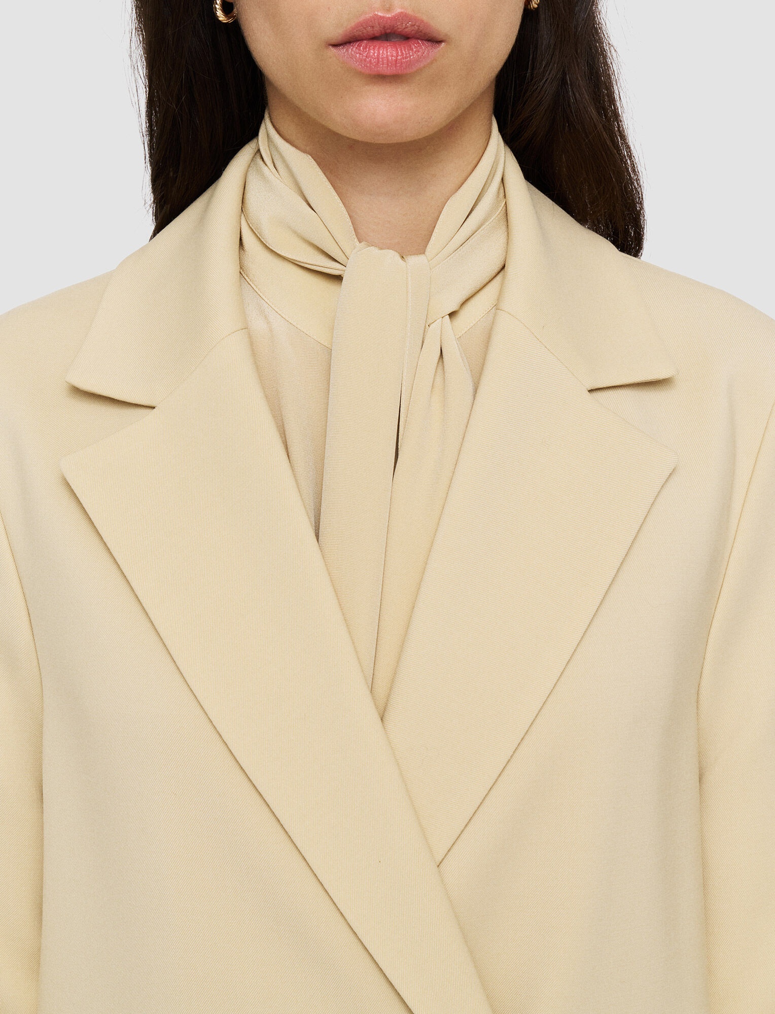 Bonded Tailoring Wool Stretch Chantin Coat - 5