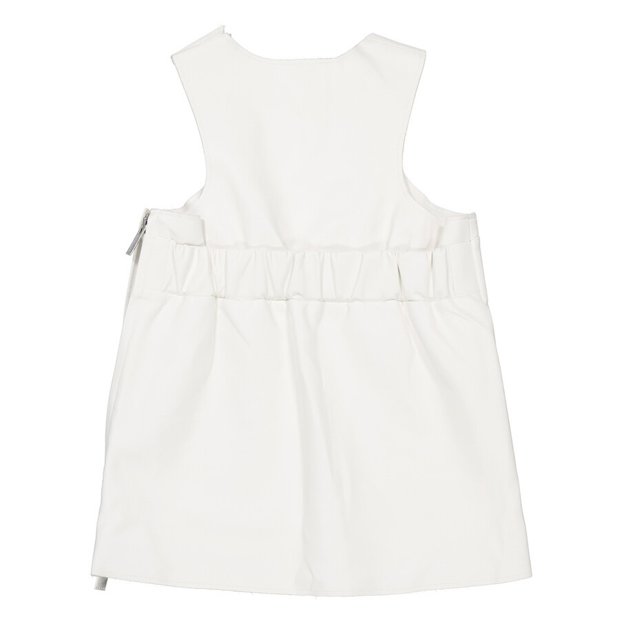 Sacai Ladies White Faux Leather Tank Top - 2