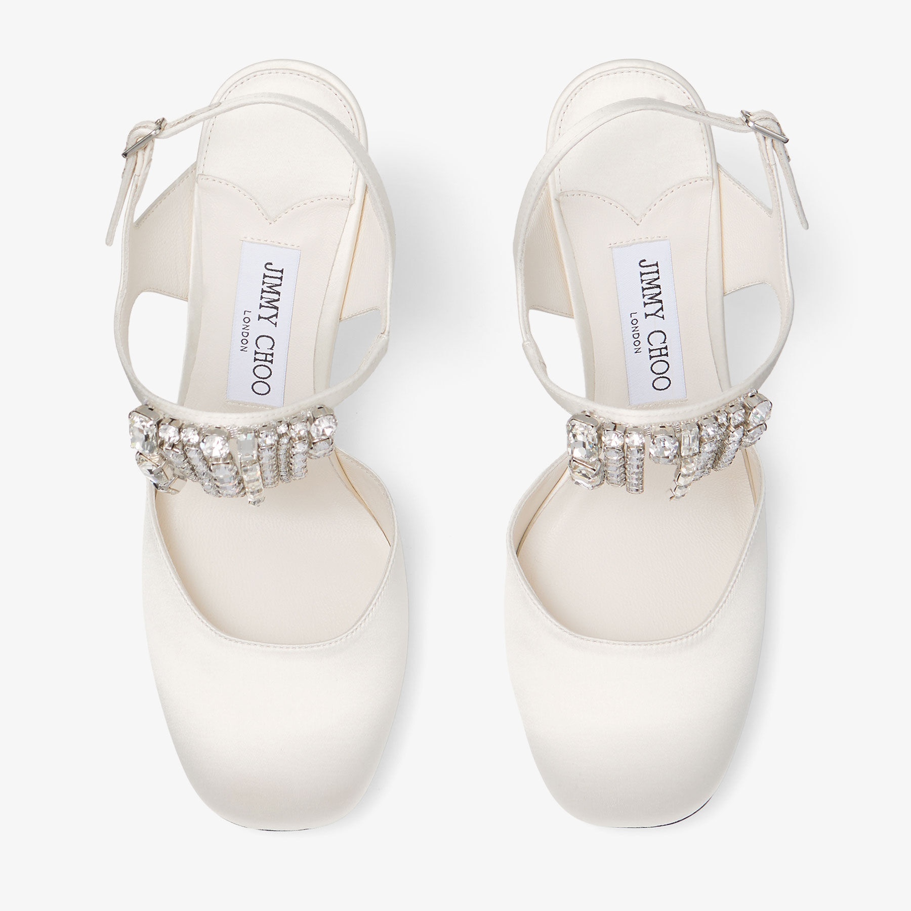 Verity 95
Ivory Satin Crystal Pumps - 4