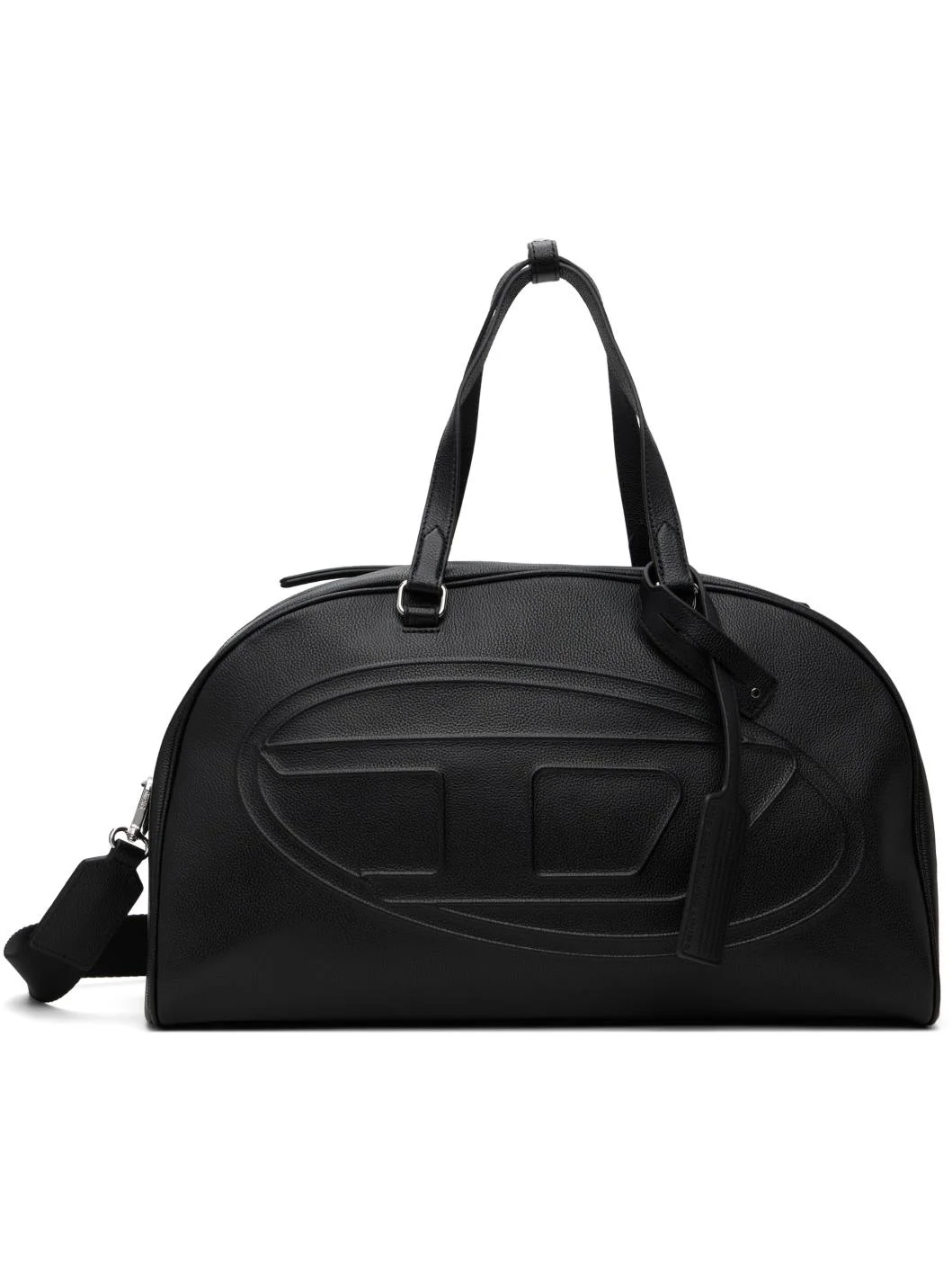 Black 1DR Dome Oval D Logo Leather Travel Bag - 1
