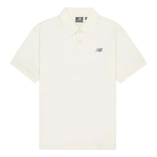 New Balance NB Logo Polo Shirt 'Ivory' NFE21011-IV - 1