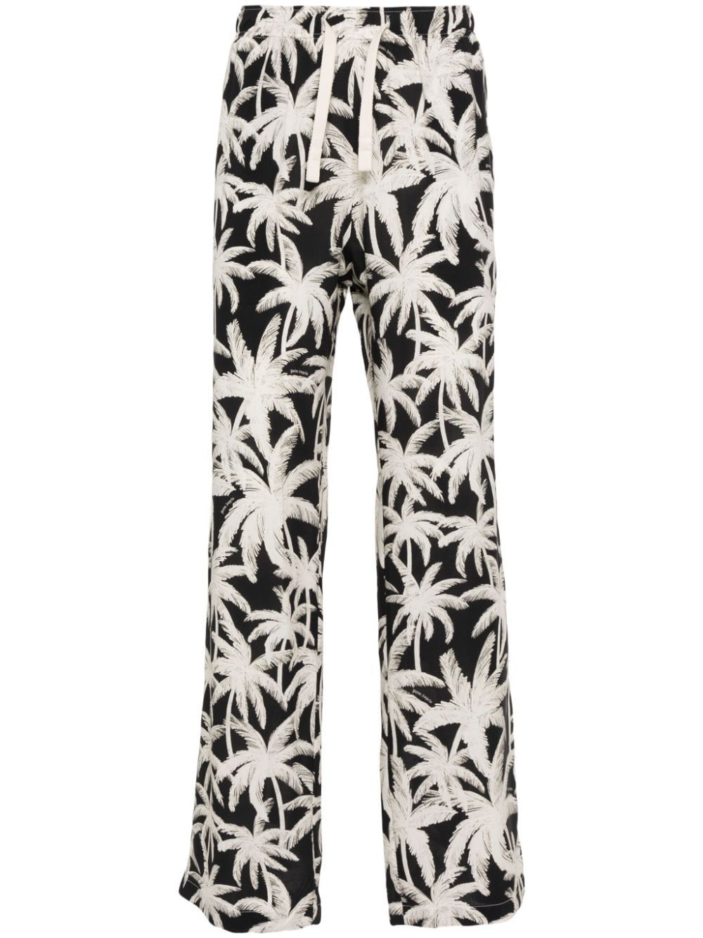 palm-tree print loose trousers - 1