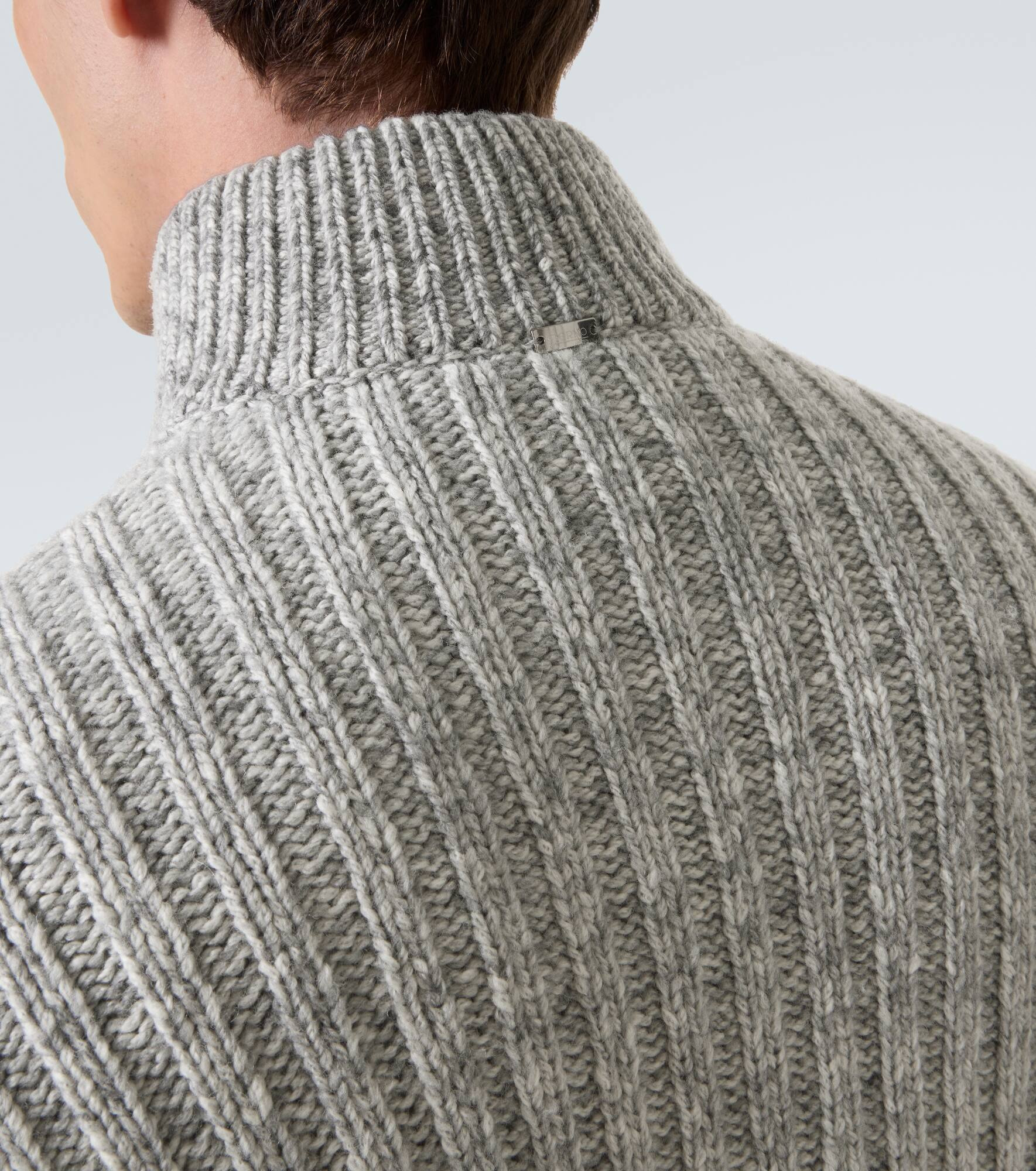 Cable-knit wool jacket - 6