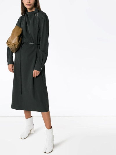 Bottega Veneta belted shift midi dress outlook