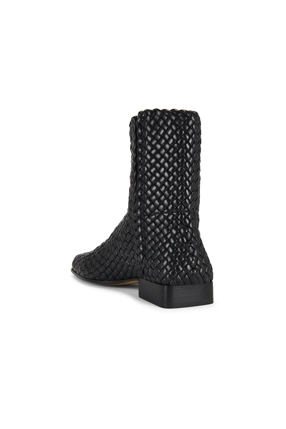 Zipped Padded Intreccio Supple Lambskin Ankle Boot - 3