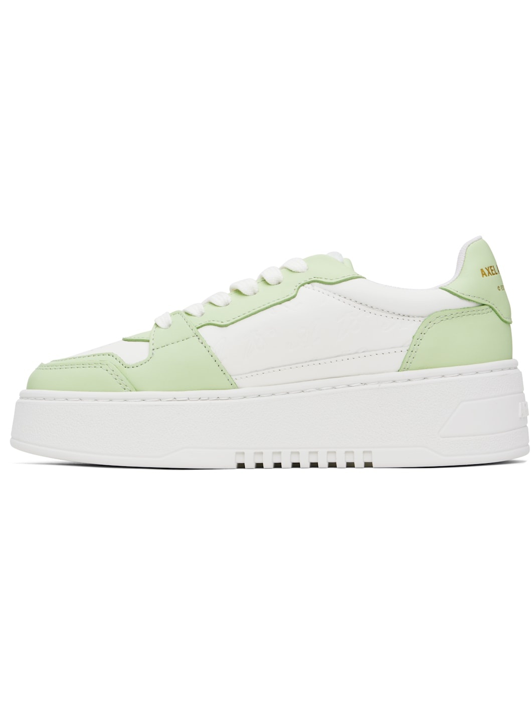 White & Green Orbit Neo Sneakers - 3