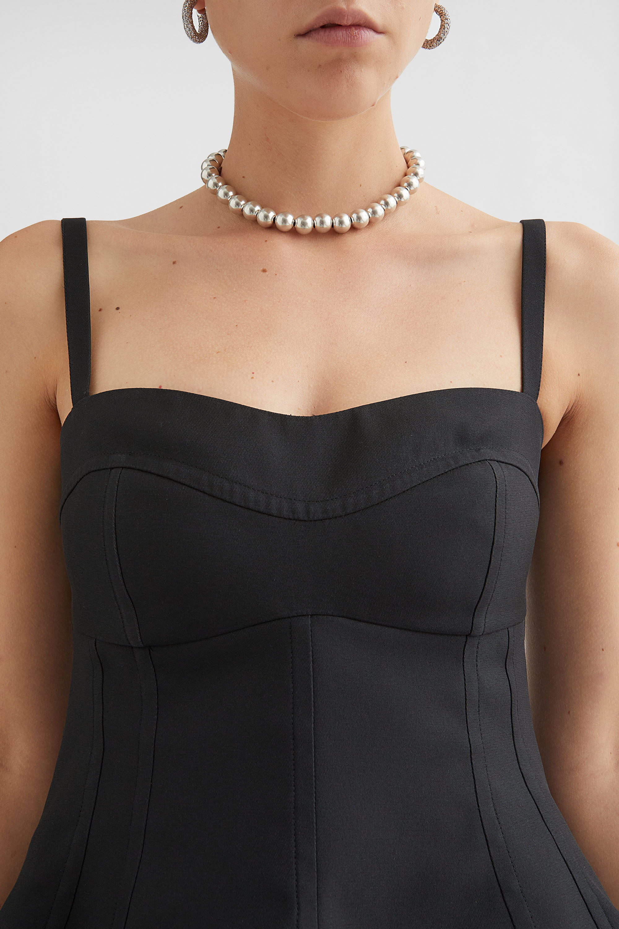 Techno Gabardine Bustier Top - 6