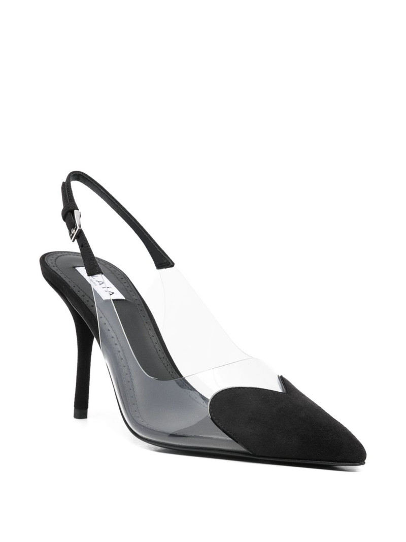 Alaïa 100mm Le Cœur heart-shaped slingback pumps outlook