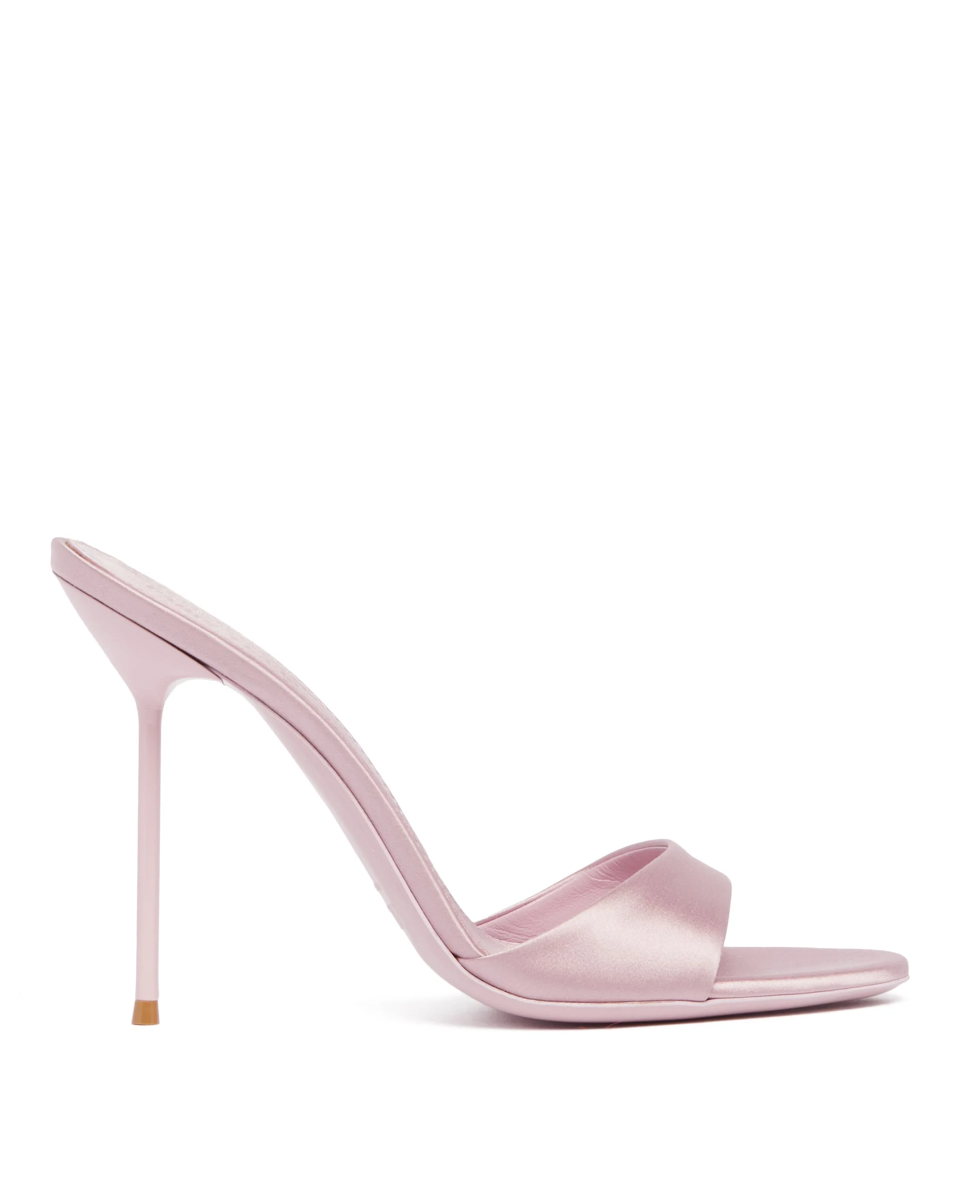 Pink Lidia Satin Mules - 1