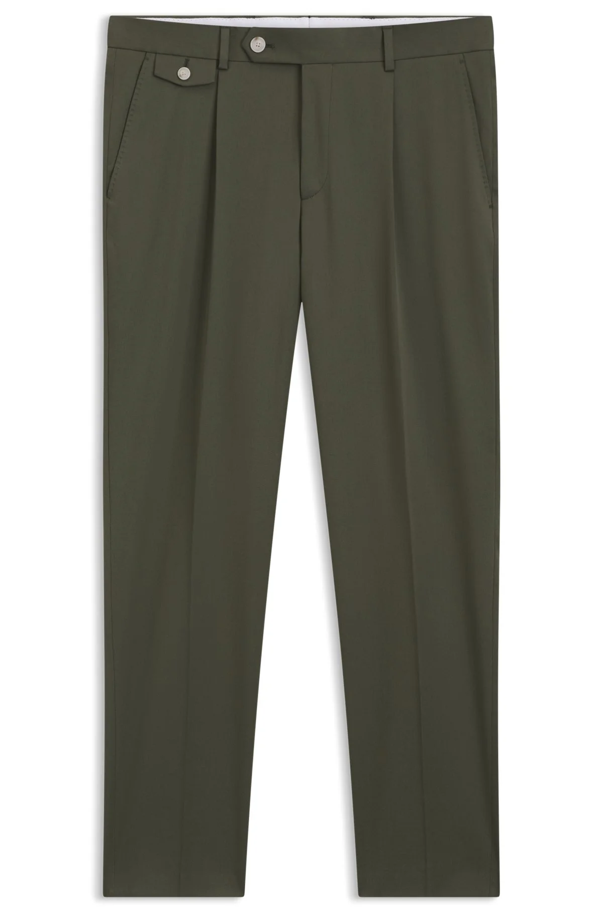 TAPERED-FIT PANTS IN A COTTON BLEND - 1