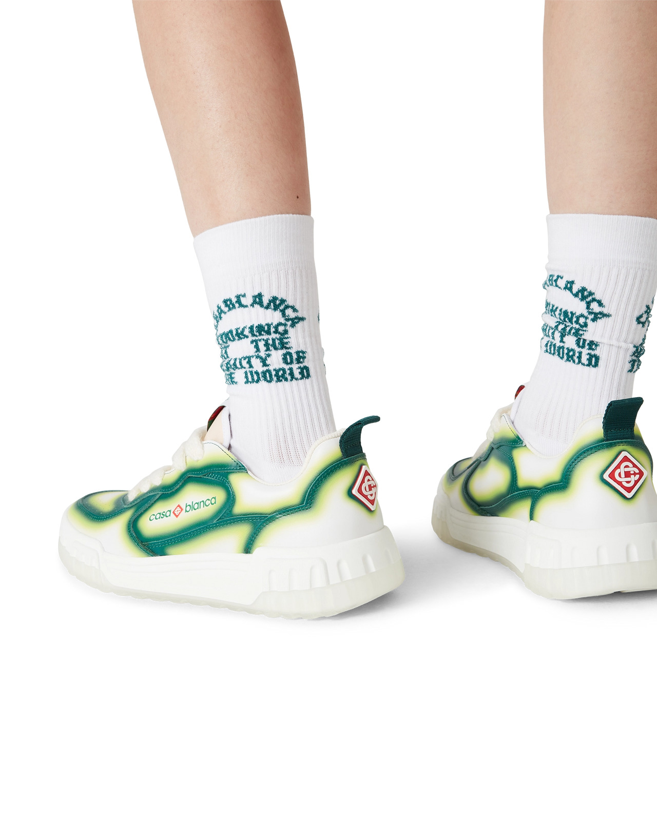 Women's Court Green Fade Sneaker | Casablanca Paris - 5