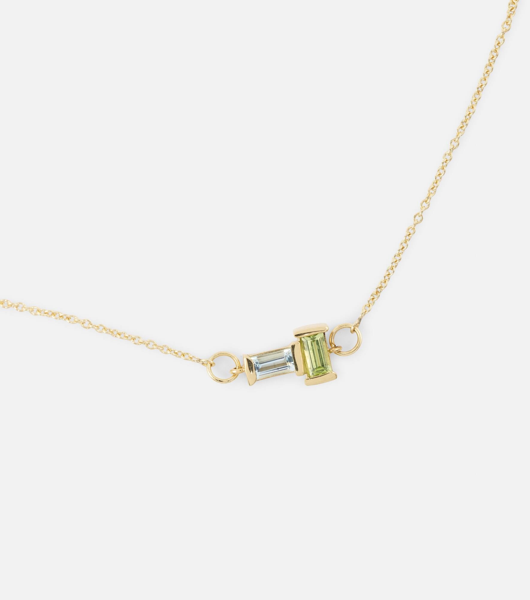 【Aliita】 Tu Y Yo 9ktゴールドブレスレット with gemstones ALIITA Tu Y Yo 9kt gold bracelet with gemstones | REVERSIBLE