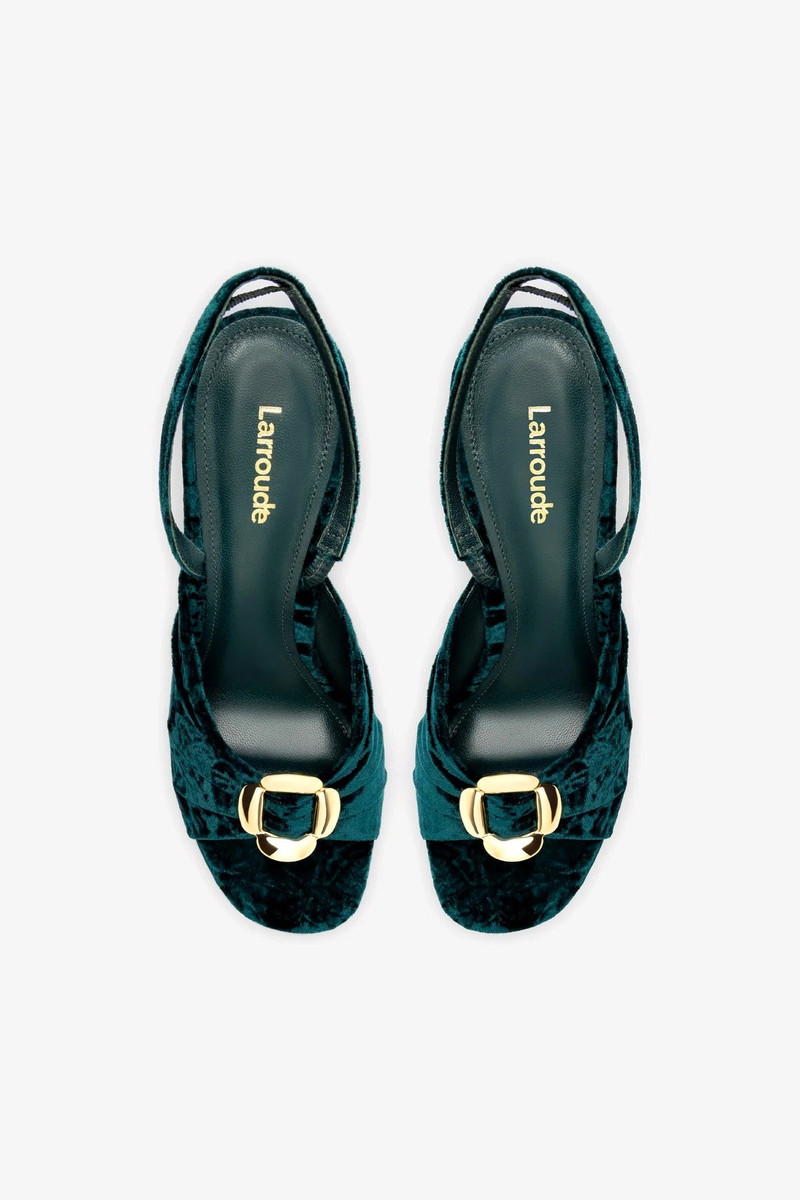 Mayfair Sandal In Jungle Velvet 6