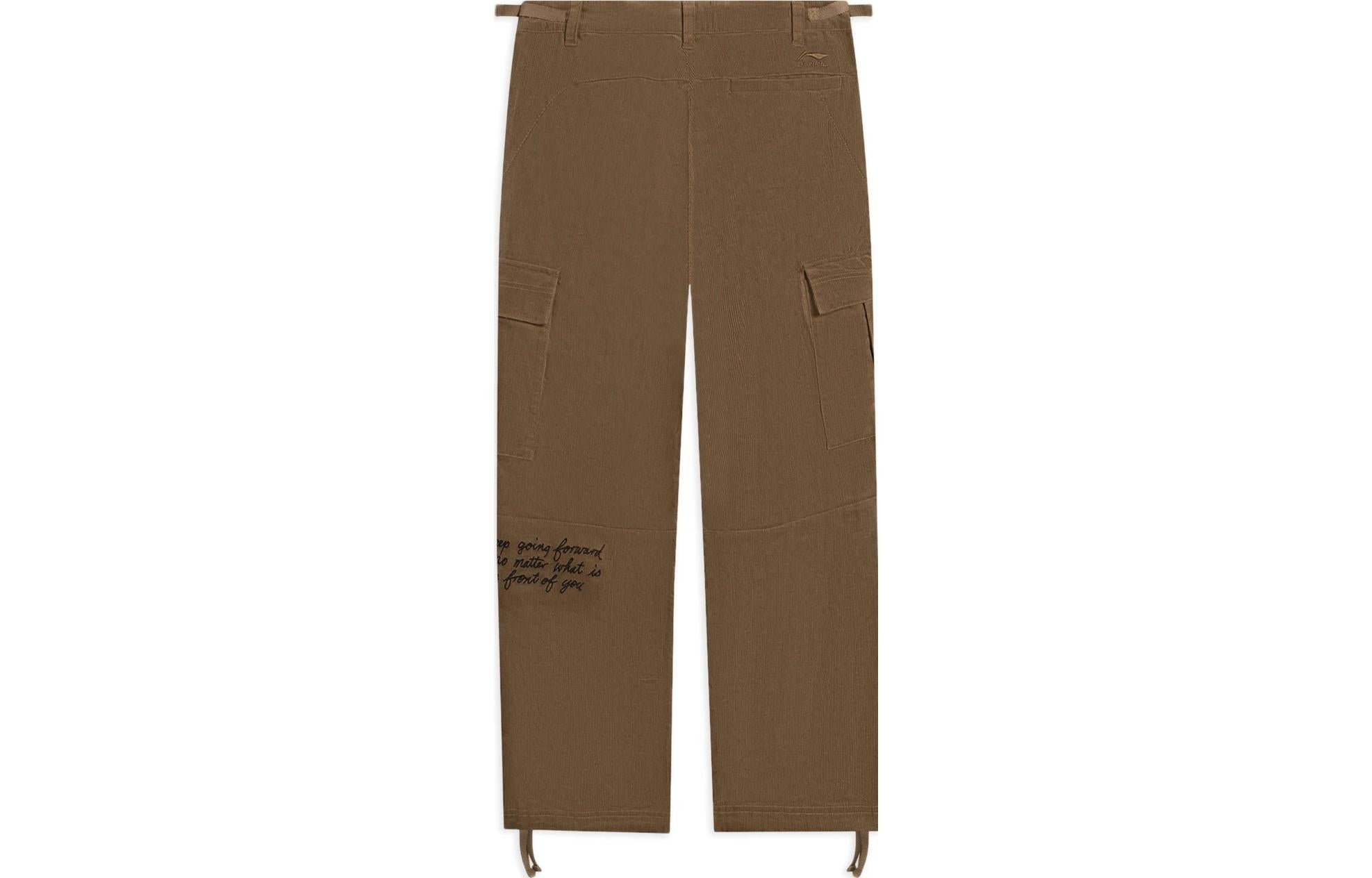 Li-Ning Skateboarding Graphic Cargo Pants 'Brown' AKXR643-1 - 2