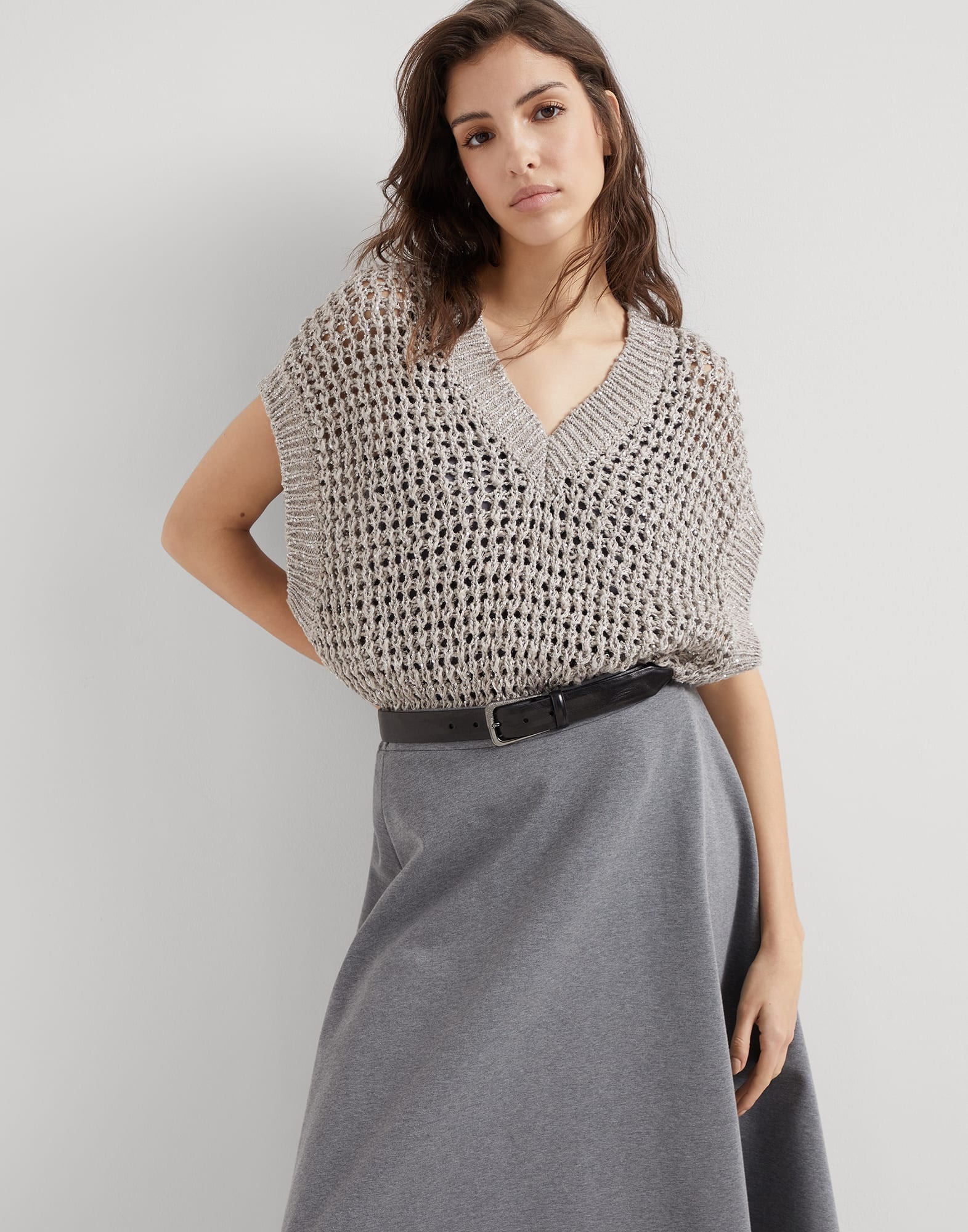 【関税＆送料込み】Brunello Cucinelli 'Rustic Dazzling Net' Brunello Cucinelli Rustic Dazzling Net Sweater | Sendegaro US