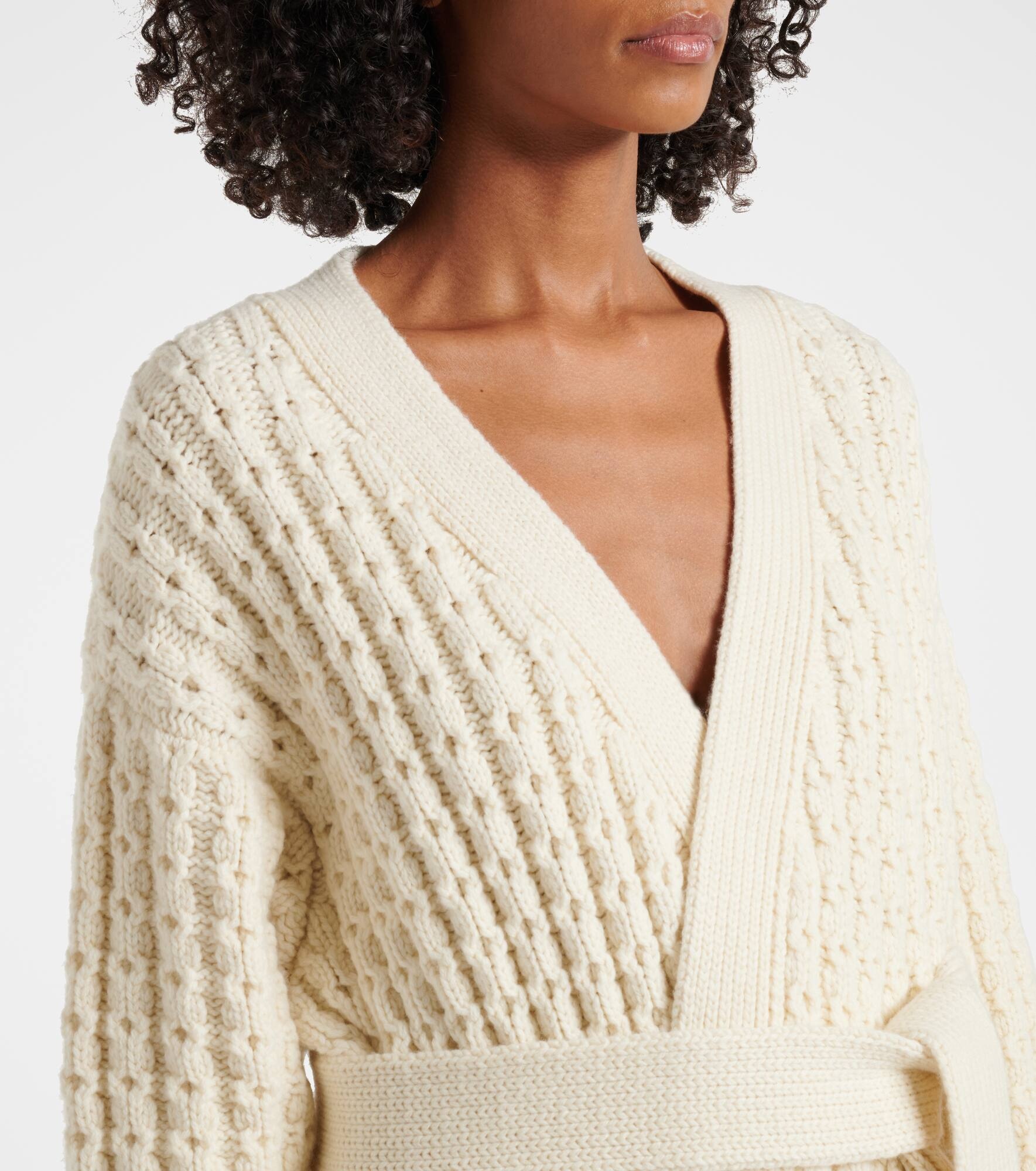 Wool wrap cardigan - 4