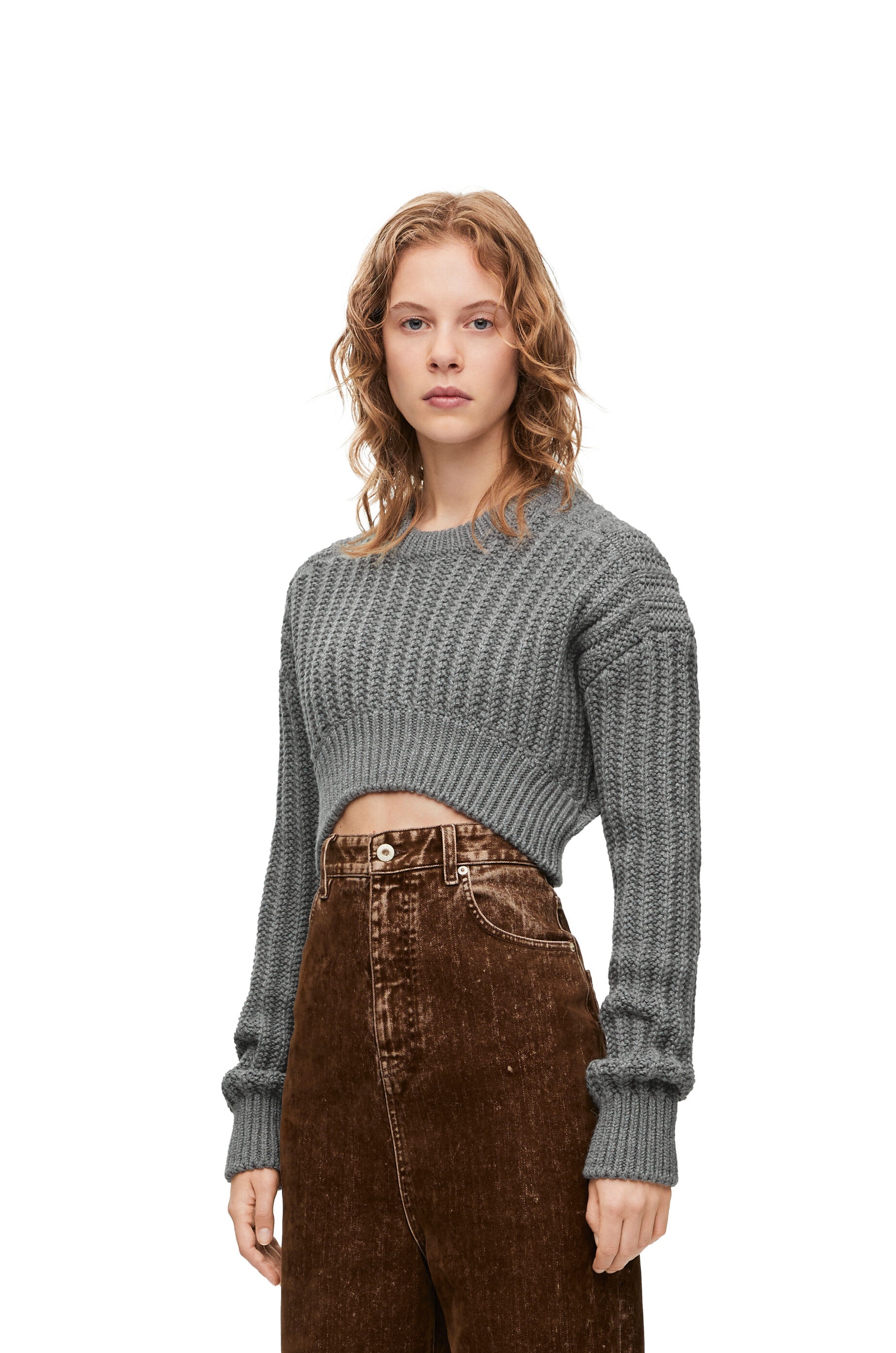 Cropped sweater in wool - 2