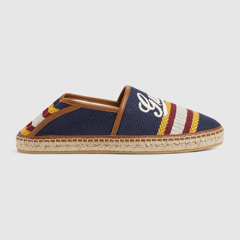 Men's espadrille with Gucci script - 1