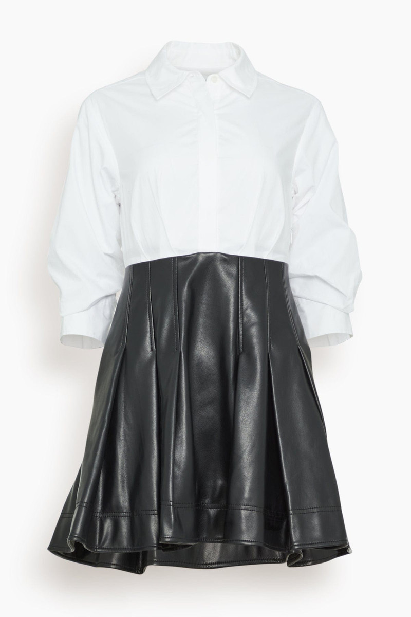 Padma Poplin Combo Mini Dress in Black Multi 1