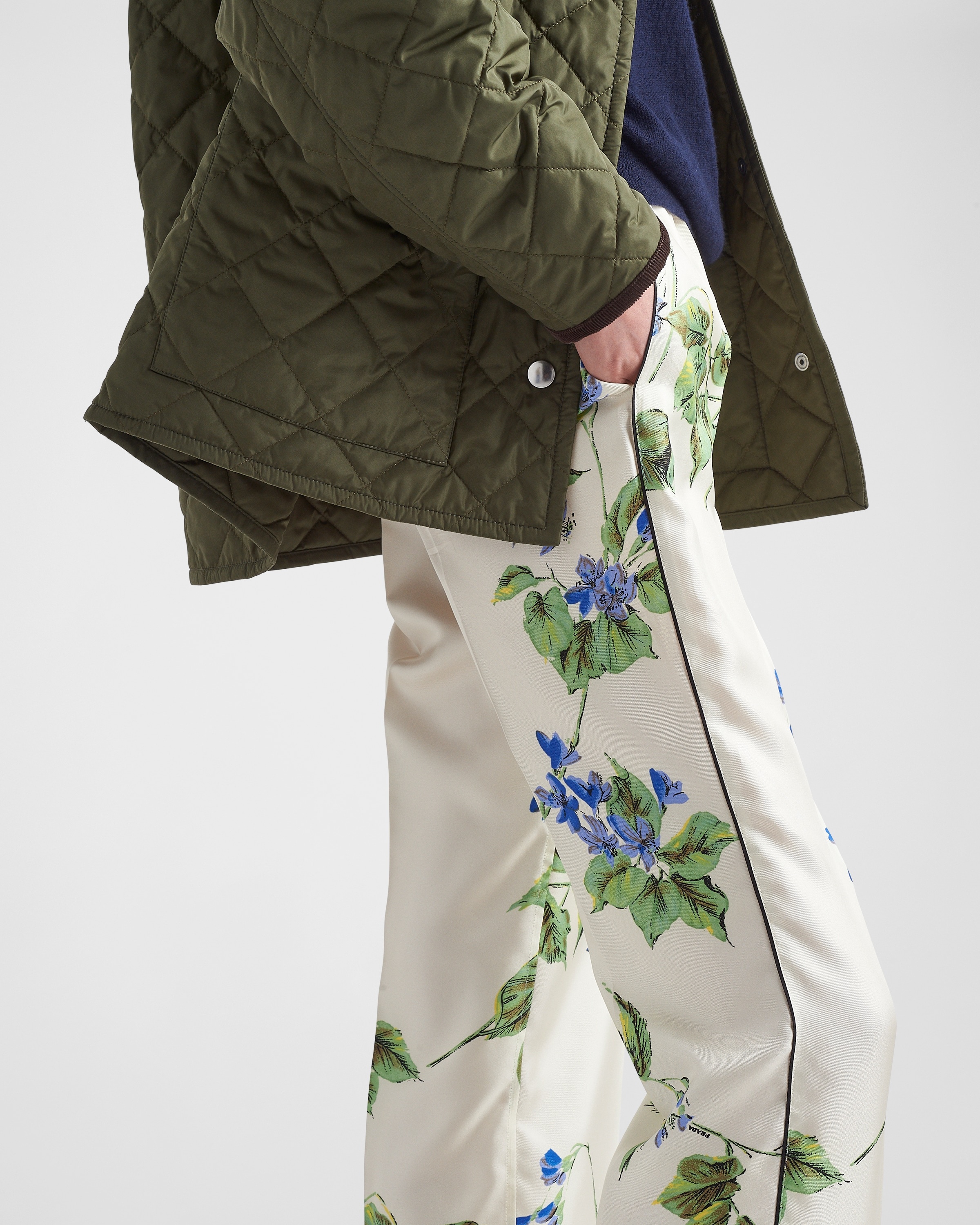 Printed twill pants - 3